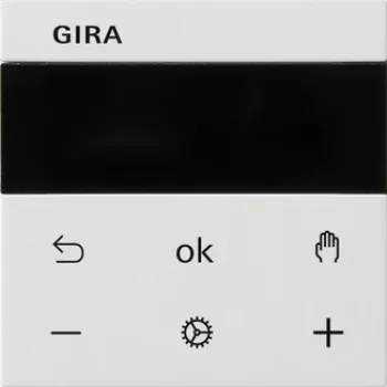 Gira RTR BT System rws 539427 Room Temperature Controller, Pure White Glossy