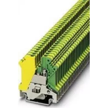 PHOENIX CONTACT USLKG 3 PE Terminal, Green-Yellow, Screw Connection, 2.5 mm², DIN Rail Mounting 441083