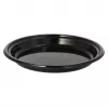 PAPSTAR Reusable Menu Plate, Undivided, Ø 22 cm, Height 2.6 cm, Polypropylene, Black, 12 Pieces (96558)