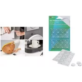 3M Bumpon SJ5300 BL Transparent Self-Adhesive Protective Bumper Set (100 Pcs: 50x SJ5302 7.9mm, 30x SJ5312 12.7mm, 20x SJ5344 19.1mm)