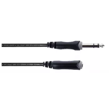 Cordial 14826 6.3mm Stereo Jack Extension Cable 10 m Black