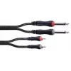 Cordial 14840 Audio Cable 6.3 mm Mono Jack to RCA 1.5 m Black