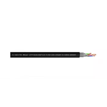 Cordial 15588 CAT 7a S/FTP Patch Cable, RJ45, 1 m, Black, PUR