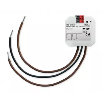 MDT Switch Actuator 2-Gang Flush-Mounted, 16 A, 230 V AC, C-Load, Standard, KNX AKS-02UP.03