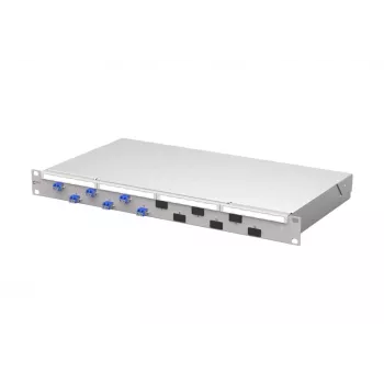 METZ CONNECT VIK 6xLC-Duplex OS2 Singlemode Fibre Optic Module, 12 Fibres, PC Polish, Light Grey 1504507406-F