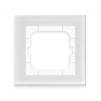 MDT Glass Frame 1-Gang White for 63mm Modules BE-GTR163W.01