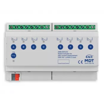 MDT AMS-0816.03 KNX Switch Actuator, 8-Channel, 16 A, 8 TE