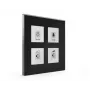 MDT BE-GTT4S.01 Glass Touch Panel Plus 4-Button with Temperature Sensor, Black