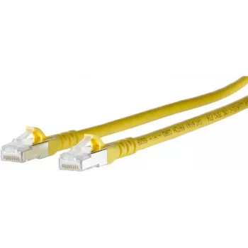 METZ CONNECT 1308450377-E Cat6a S/FTP Patch Cable, Yellow, 0.3 m