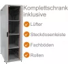 IT-BUDGET 19 inch Network Cabinet SRK Complete Set 38U 600x800 mm Glass/Steel Door Light Grey 99ITB19SRK3868GGM