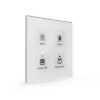 MDT BE-GTT4W.01 Glass Push-button Plus 4-fold White with Temperature Sensor