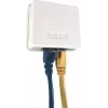IT-BUDGET Cat.6A UTP surface-mounted network socket, 2 x RJ45, pure white, horizontal cable entry, PoE+ 90ITBDDAPE
