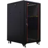 IT-BUDGET 19 inch Network Cabinet SRK - 22U - 600x800 mm - Glass Front Door / Solid Steel Rear Door - Assembled - Black (99ITB19SRK2268GSNM)