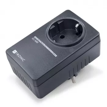 H-Tronic 1114730 inrush current limiter SCL 3680 IP20, 16 A, 3680 W, Schuko plug adapter, black