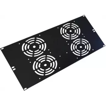 IT-BUDGET 19 inch fan panel for 4 fans - 120x120 mm - 6U - black (90ITBSRK19XNOFAN4S)