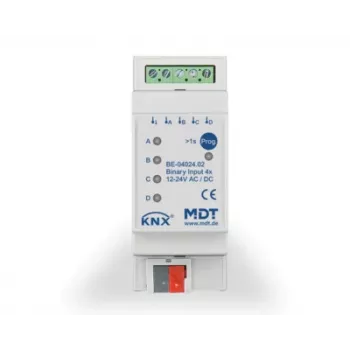 MDT BE-04024.02 Binary Input 4-Gang 2TE DIN Rail 24V AC/DC