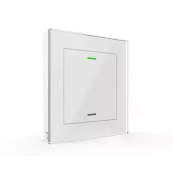 MDT BE-GTL1TW.01 Glastaster II Light 1-fold RGBW KNX Glass Push Button, White
