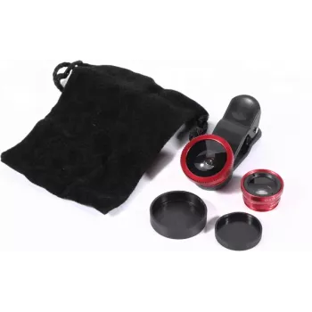 CYOO CY121416 2-in-1 Smartphone Lens Set - 180° Fisheye & Macro Lens with Universal Clip
