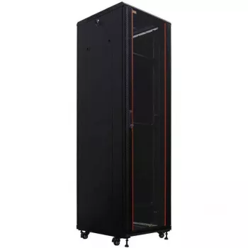 IT-BUDGET 19 inch Server Rack SRK - 42U - 600x1000 mm - Glass/Steel Door - Flatpack - Black 90ITB19SRK42610GSN