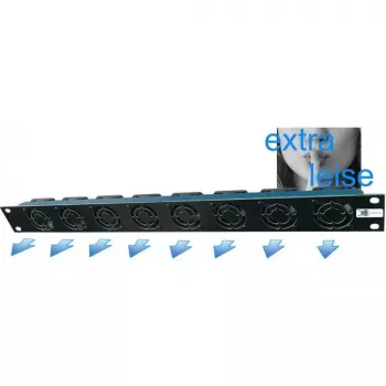 Liebernetz 19-SILENT fan unit - horizontal exhaust - 50 m³/h airflow - 1U - 12V DC - ultra-quiet 15 dB - black (90LN19LUE1HE8BRS)