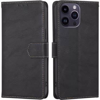 CYOO Premium BookCase Wallet Case for Apple iPhone 14 Pro Max – Black CY122794