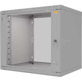 IT-BUDGET 19-inch Wall Enclosure TAUNUS 9U 450mm Depth Glass Door Light Grey 90ITB19945GG