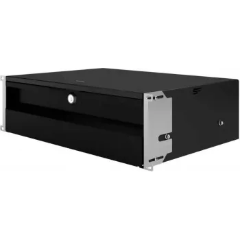 IT-BUDGET 19 inch Rack Drawer for Small Devices, Documents, Tools - 3U - Lockable - Black (90ITBSL3HES)