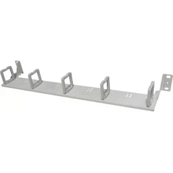 IT-BUDGET 19-Inch 1U Cable Management Panel with 5 Front-Offset Horizontal Cable Loops, Light Grey 90ITBKMAKB1HEG