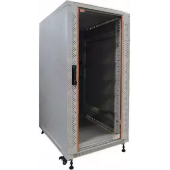 IT-BUDGET 19 inch Network Cabinet SRK - 22U - 600x800 mm - Glass/Solid Door - Assembled - Light Grey 99ITB19SRK2268GGNM