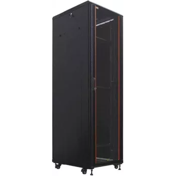IT-BUDGET 19 inch Network Cabinet SRK - 42U - 600x600 mm - Glass/Steel Door - Pre-Assembled - Black (99ITB19SRK4266GSNM)