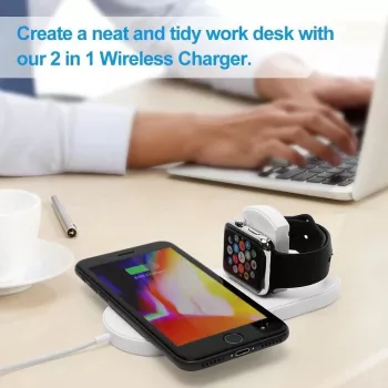 CYOO 2-in-1 charging pad, Qi standard, black