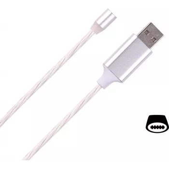 CYOO Flow Light Magnetic USB Type-C Cable 1m White LED Charging Cable Data Synchronisation CY121476