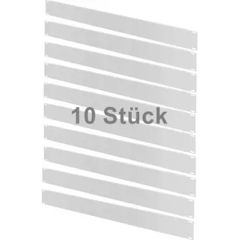 IT-BUDGET Value Pack 10x 19-inch Rack Blanking Panels 1U Light Grey Metal ZAA90ITBBP1HEG