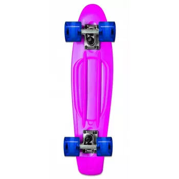 NORULES No Rules AU 349 Mini Cruiser Skateboard with Illuminated Wheels, Pink