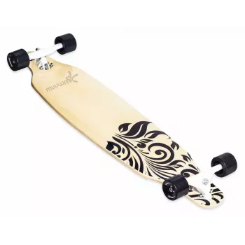 MUUWMI AU 559 Longboard Skateboard, 8-Ply Maple Deck, ABEC 7 Ball Bearings, 70mm Wheels, Wood