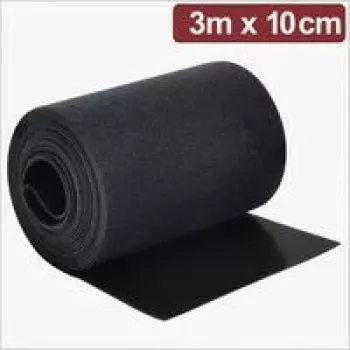 Quadrios 24CA312 Hook and Loop Tape Roll 3 m x 10 cm Black