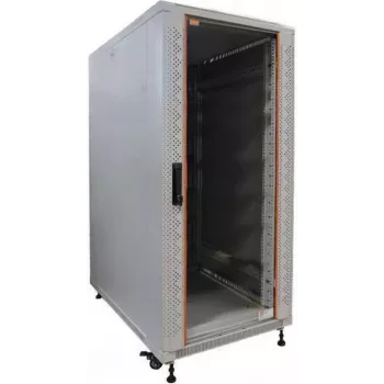 IT-BUDGET 19 inch server cabinet SRK - 27U - 600x1000 mm - glass/steel door - flatpack - light grey 90ITB19SRK27610GGN