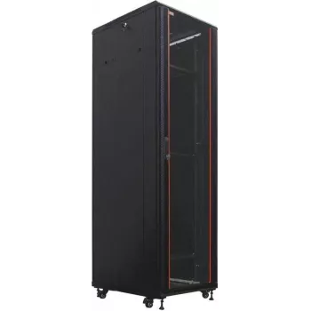 IT-BUDGET 19 inch Network Cabinet SRK - 38U - 600x600 mm - Glass/Steel Door - Assembled - Black (99ITB19SRK3866GSNM)