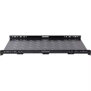 Rockstable RS19-SFH79 1U 19 inch Heavy-Duty Fixed Shelf, SPCC Steel, Black, 60 kg Load Capacity