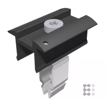 Schletter Rapid16 Earthing Clamp for PV Modules 30-40 mm, Black Anodised Aluminium (131121-901)