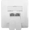 IT-BUDGET Network Data Outlet 2x RJ45 Female Cat.6A Shielded Light White Flush-Mount Horizontal PoE+ 90ITBDDSW