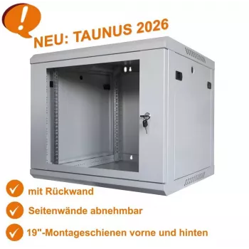 IT-BUDGET TAUNUS 19 inch Network Cabinet 12U 600mm Depth Light Grey 90ITB19126GG