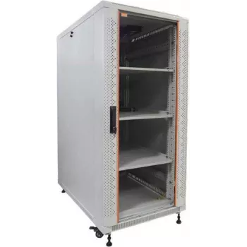 IT-BUDGET 19 inch Server Rack SRK Complete Set - 27U, 600x1000 mm, glass/solid doors, 4 active fans, PDU, shelves, Light Grey 90ITB19SRK27610GG