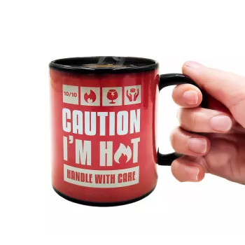 Mad Monkey Caution I am Hot Colour-Changing Mug 2000152