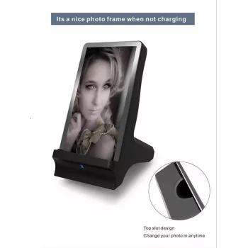 CYOO CY120787 7 inch Digital Photo Frame with Qi Charging Pad - Black