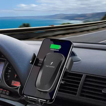 CYOO CY120792 Qi 15W Wireless Car Holder with Charging Function, Automatic Clamping and 360° Rotation