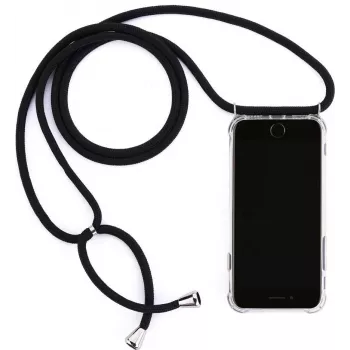 CYOO Necklace Case+ Phone Chain for Samsung Galaxy S10e – Black Silicone with Lanyard (CY121018)