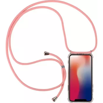 CYOO Necklace Case+ Phone Strap for Samsung Galaxy S10+ – Pink Silicone CY121047