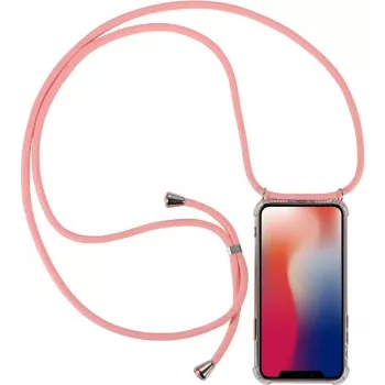 CYOO Necklace Case with Hand Strap for Huawei P30 – Pink Silicone CY121035
