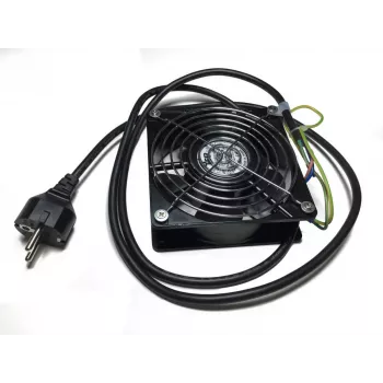 IT-BUDGET Complete IT Cabinet Fan Set – 160 m³/h Airflow – 230 V – 1 Fan, Wired + Guard Grille, Mounting Material (90ITBLUESET1)